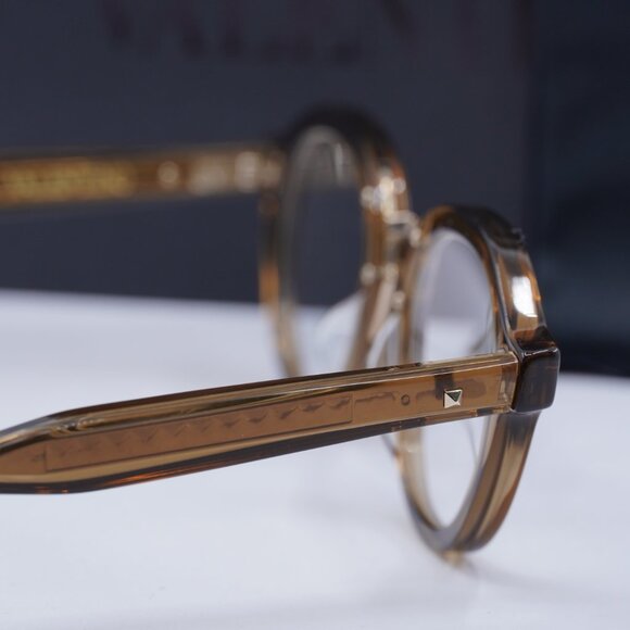 Valentino V-ESSENTIAL-IV VLX-132D Round Eyeglasses 46mm - Transparent Brown - Picture 5 of 12